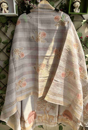 Noor Bagh Dove Grey Linen Cotton Suit Set