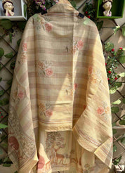Noor Bagh Beige Gold Cotton Suit Set