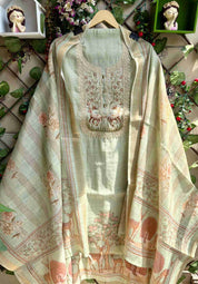 Noor Bagh Mint Green Cotton Suit Set