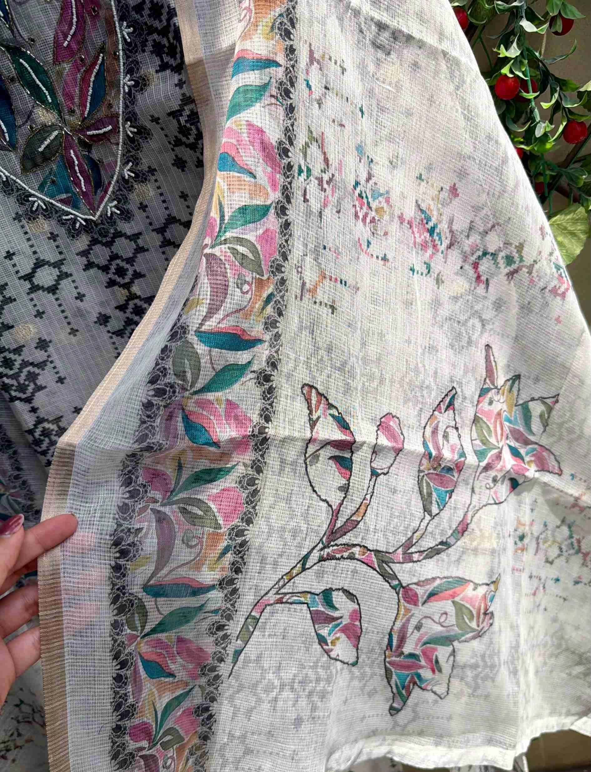 Mehrnoor Kota Doria Suit Set
