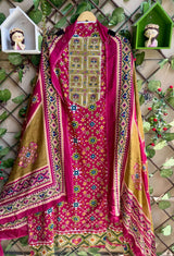 Surmayi Heritage Suit Set – Royal Fuchsia