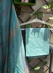 Mehrbano Aqua Mist Floral Suit Set