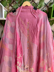 Mehrbano Pink Floral Suit Set