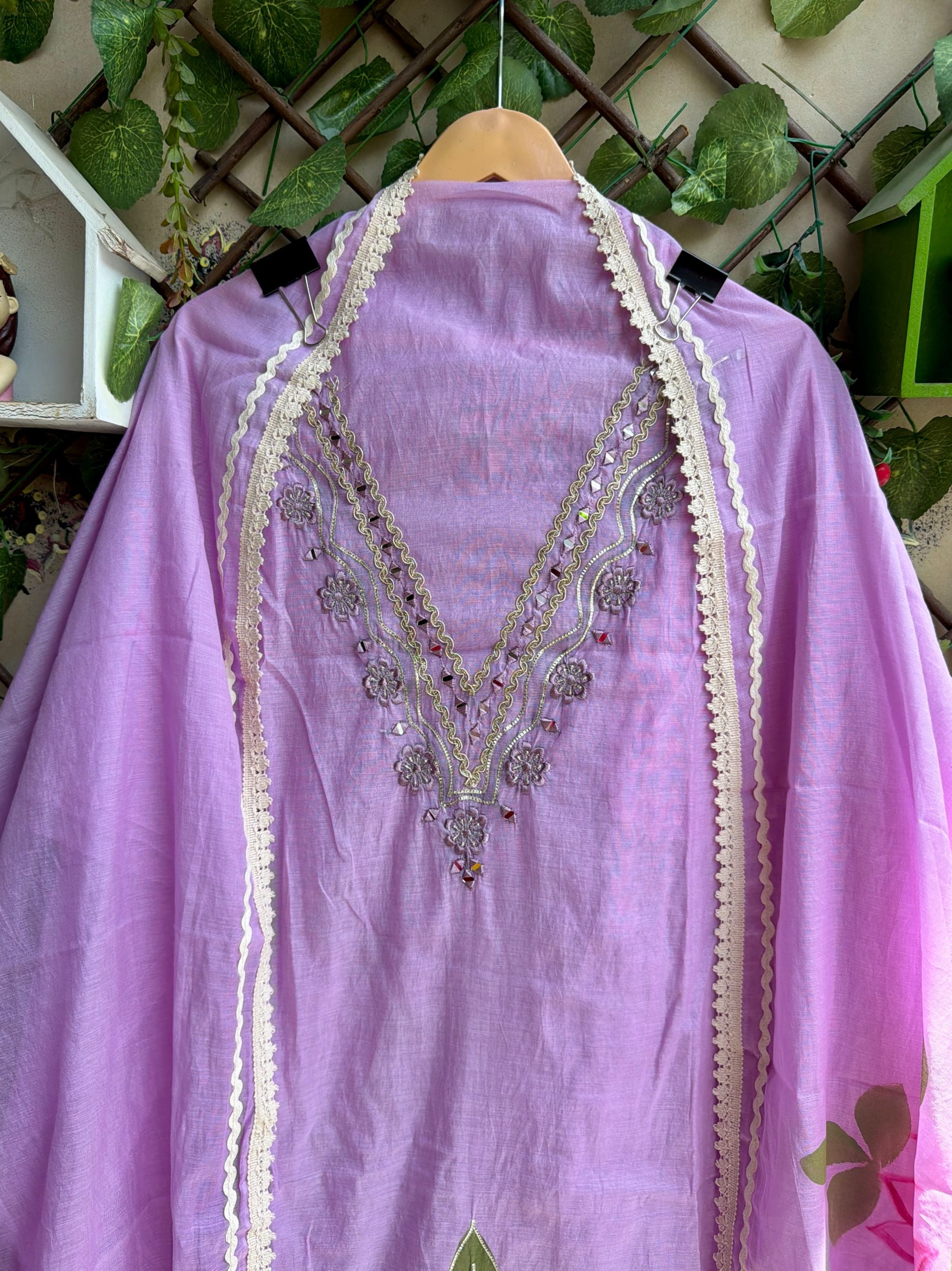 Ruhani Flora Suit Set Lilac