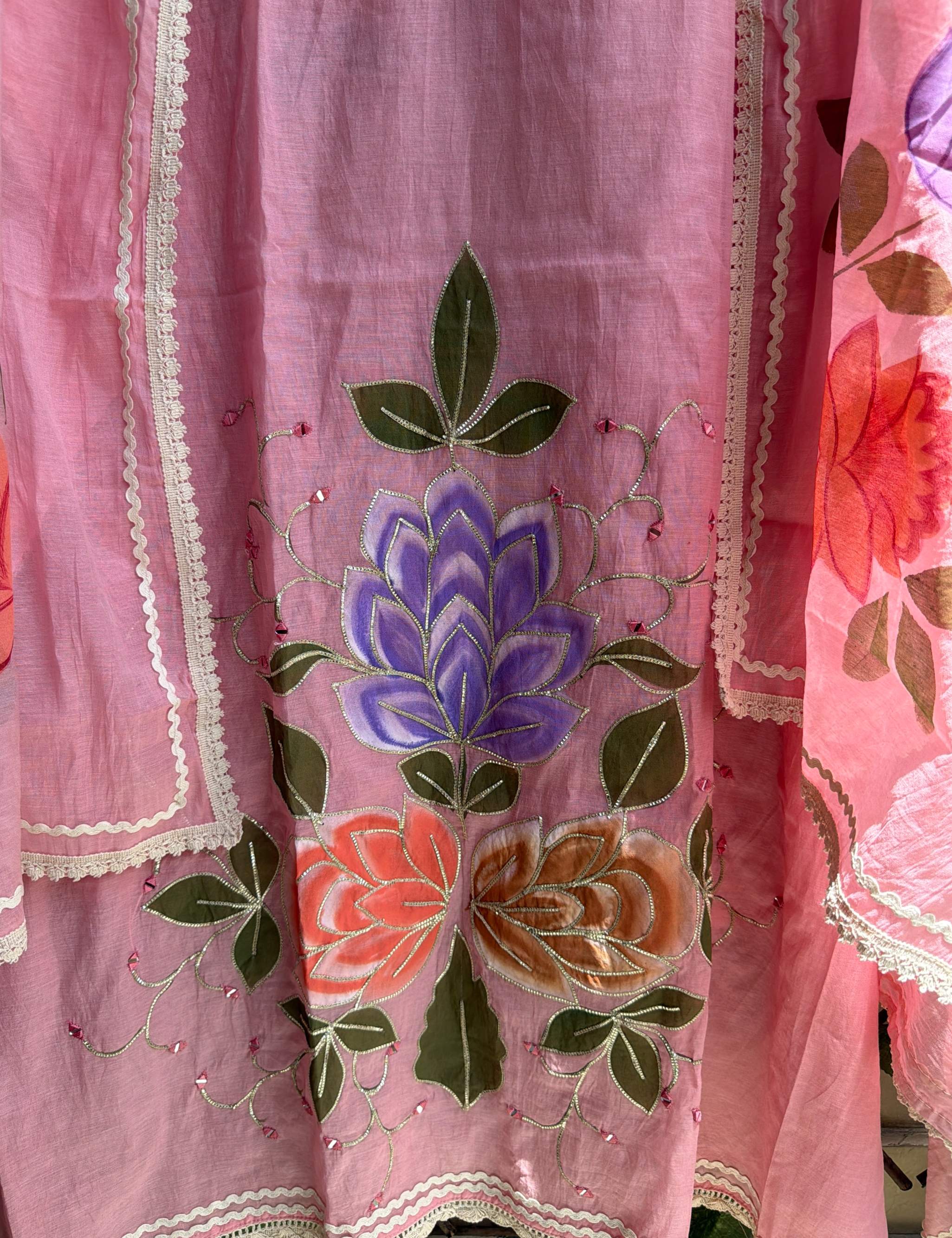 Ruhani Flora Suit Set – Pink