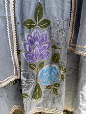 Ruhani Flora Suit Set – Mist Blue