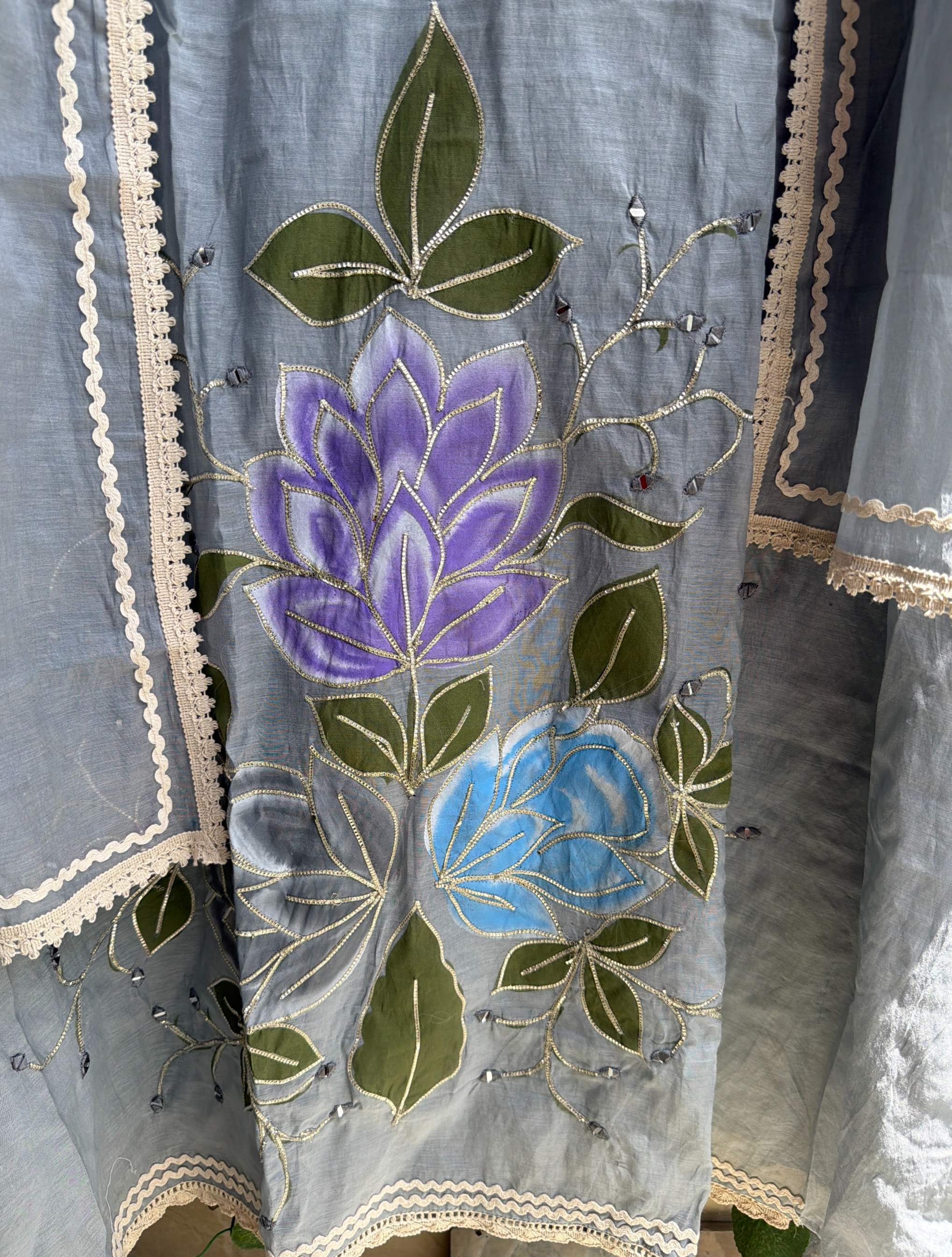 Ruhani Flora Suit Set – Mist Blue