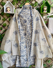 Ivory Bloom Suit Set – Royal Blue