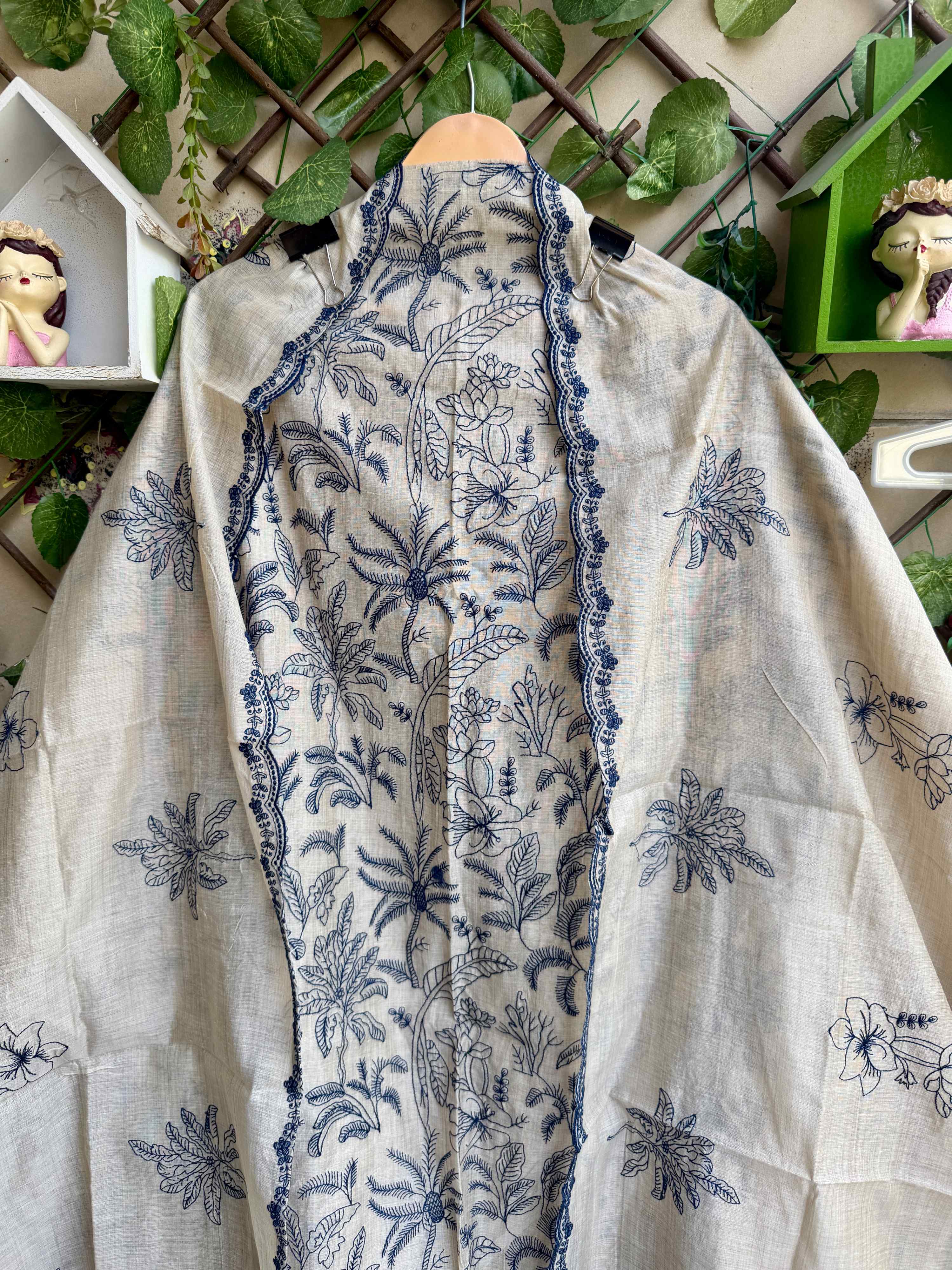 Ivory Bloom Suit Set – Royal Blue