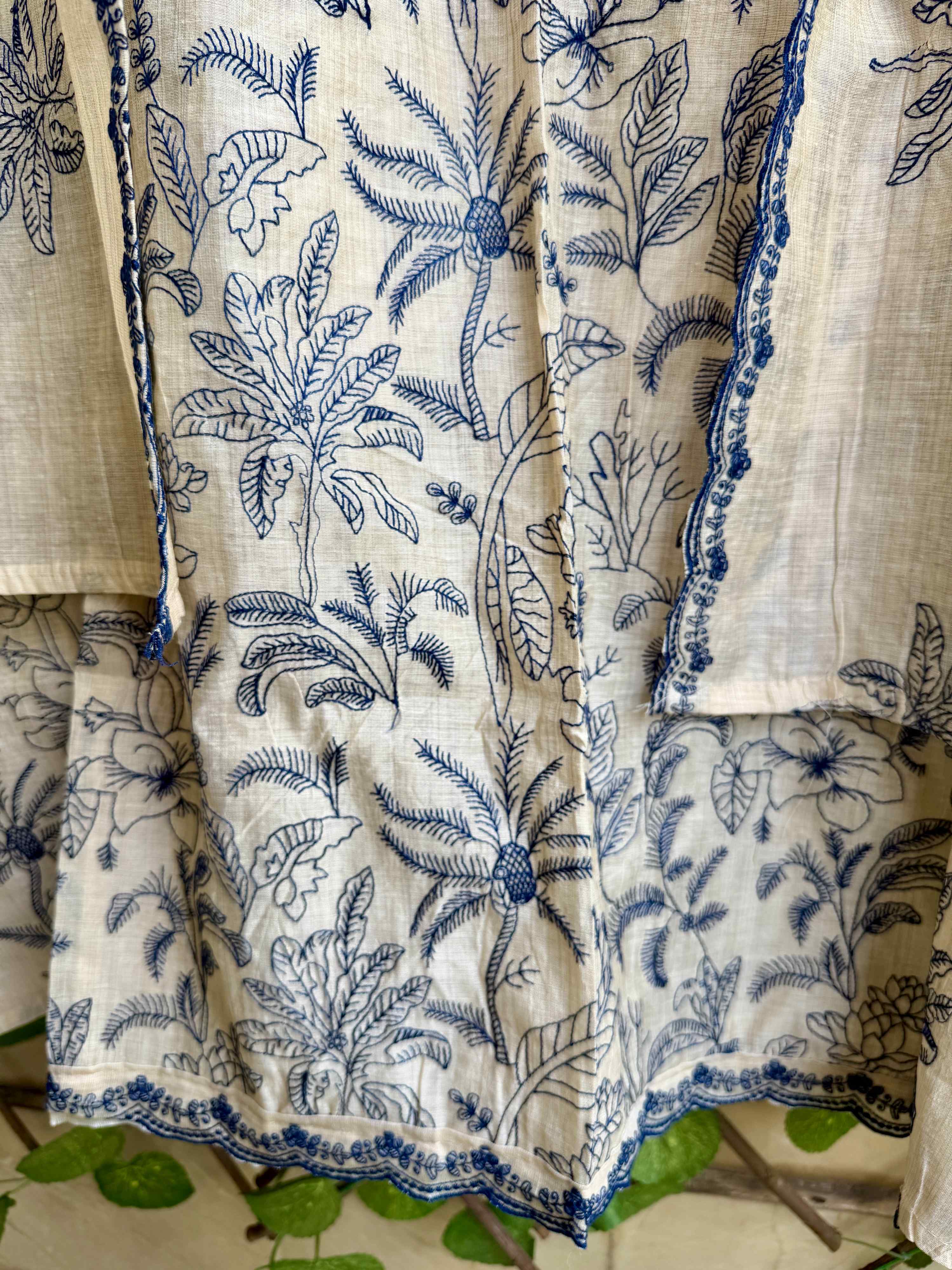 Ivory Bloom Suit Set – Royal Blue