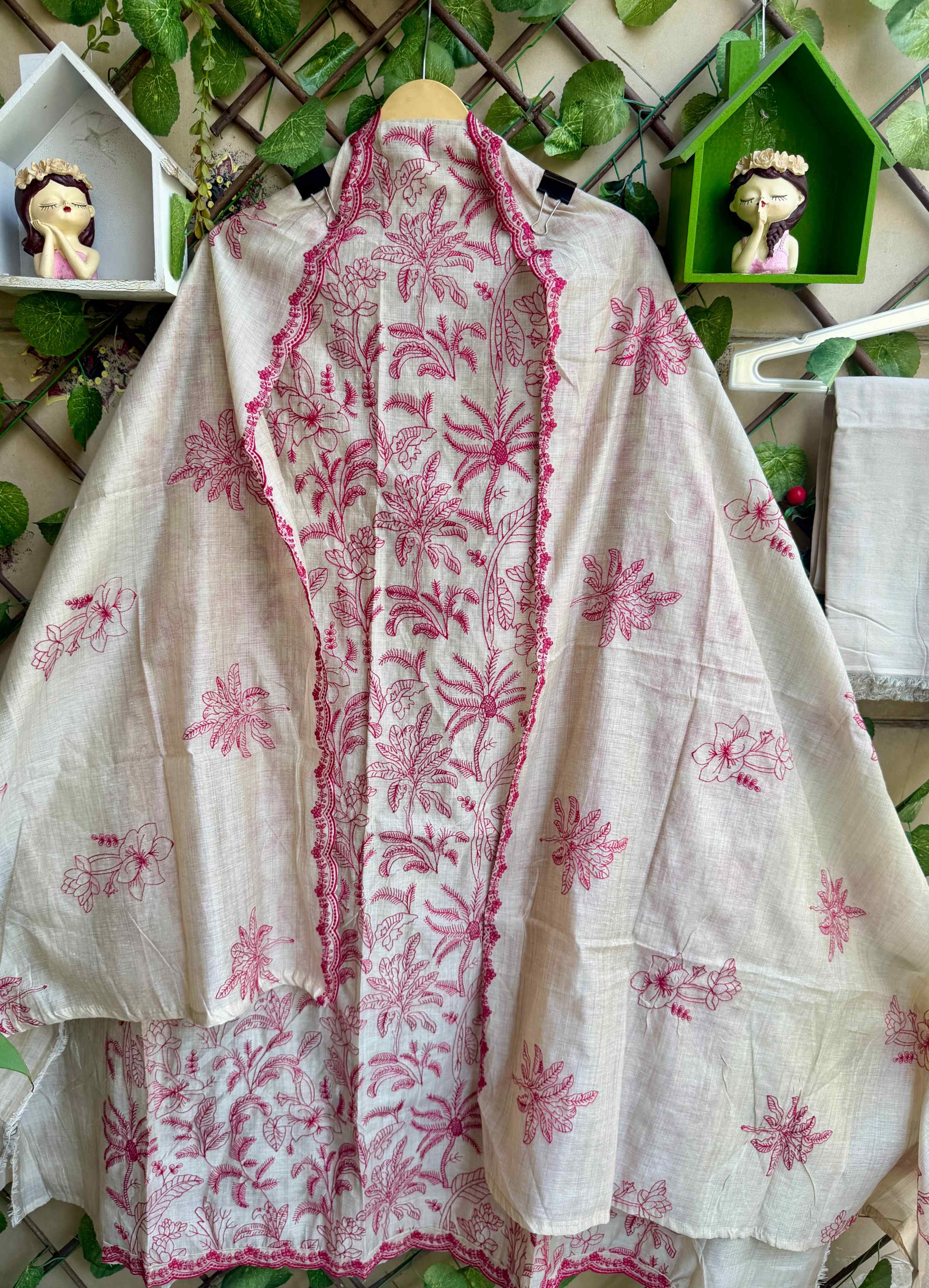 Ivory Bloom Suit Set – Rose Pink