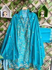 Rani Meher Suit Set – Aqua Blue