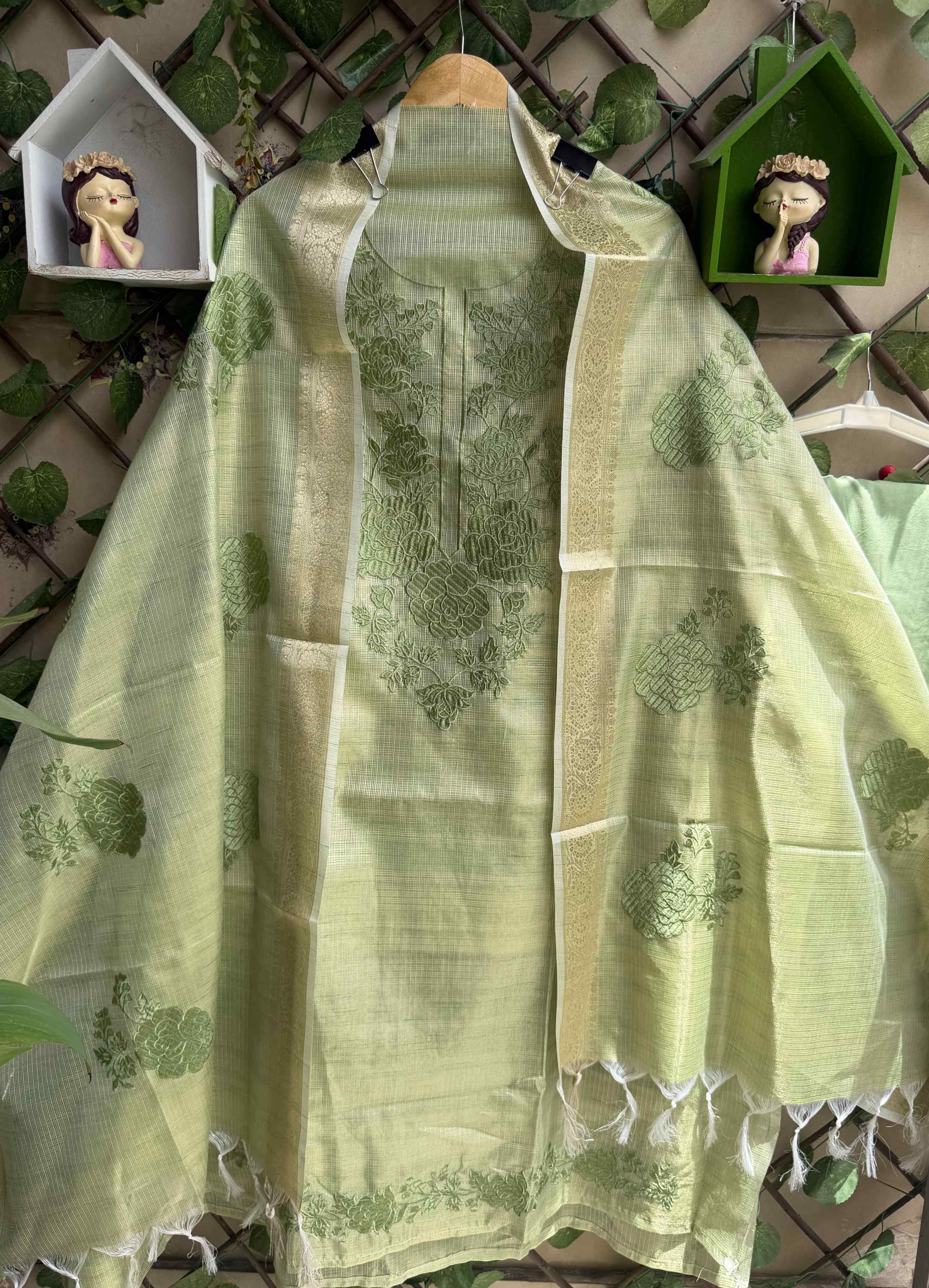 Meher Gul Suit Set – Sage Green