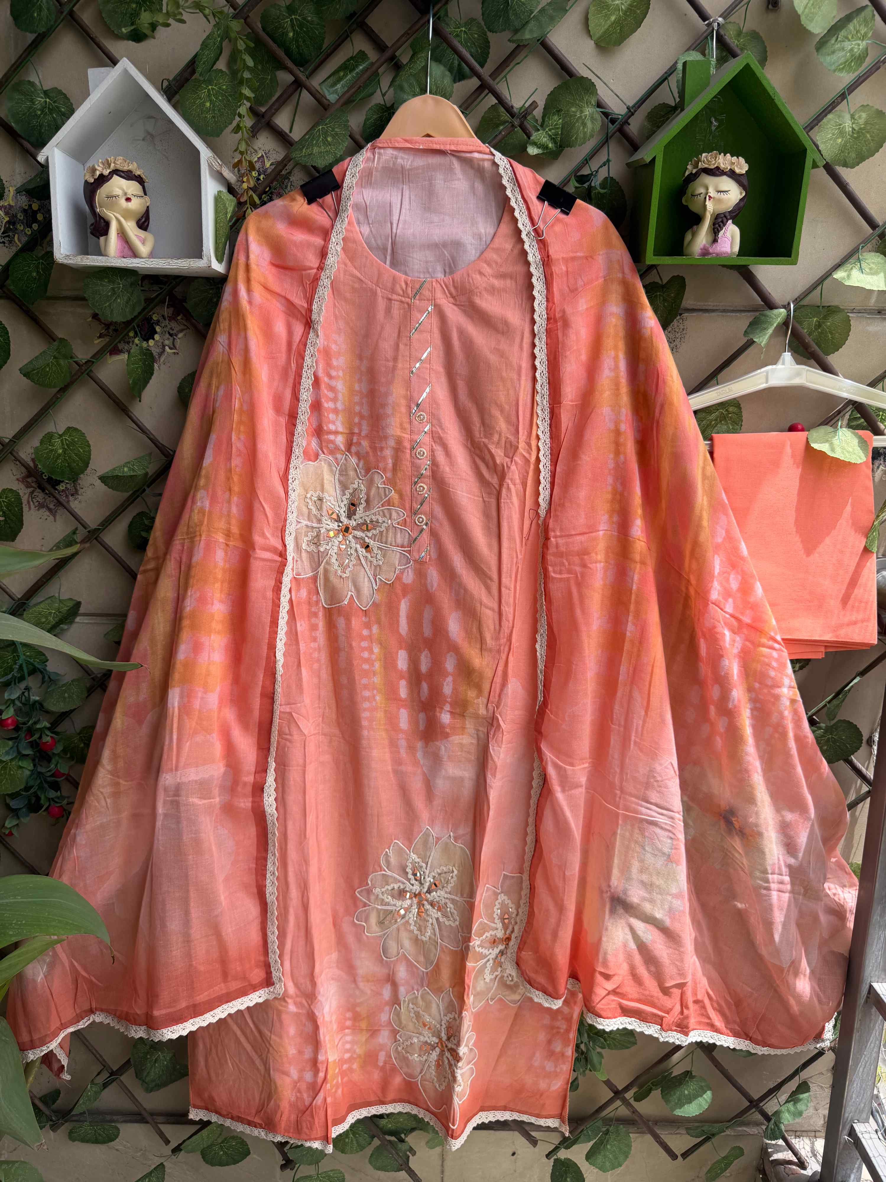 Gulnaar Mist Suit Set – Peach Blossom