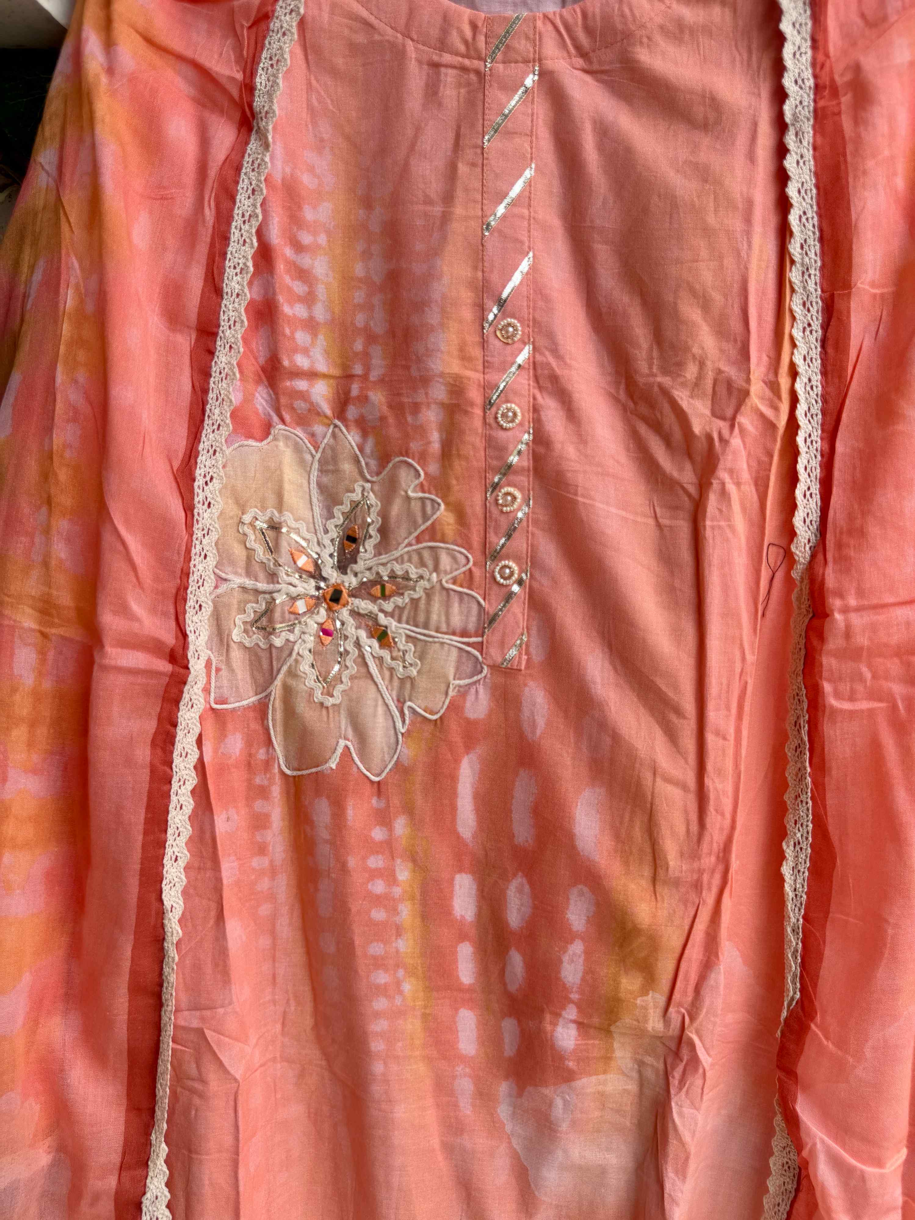 Gulnaar Mist Suit Set – Peach Blossom