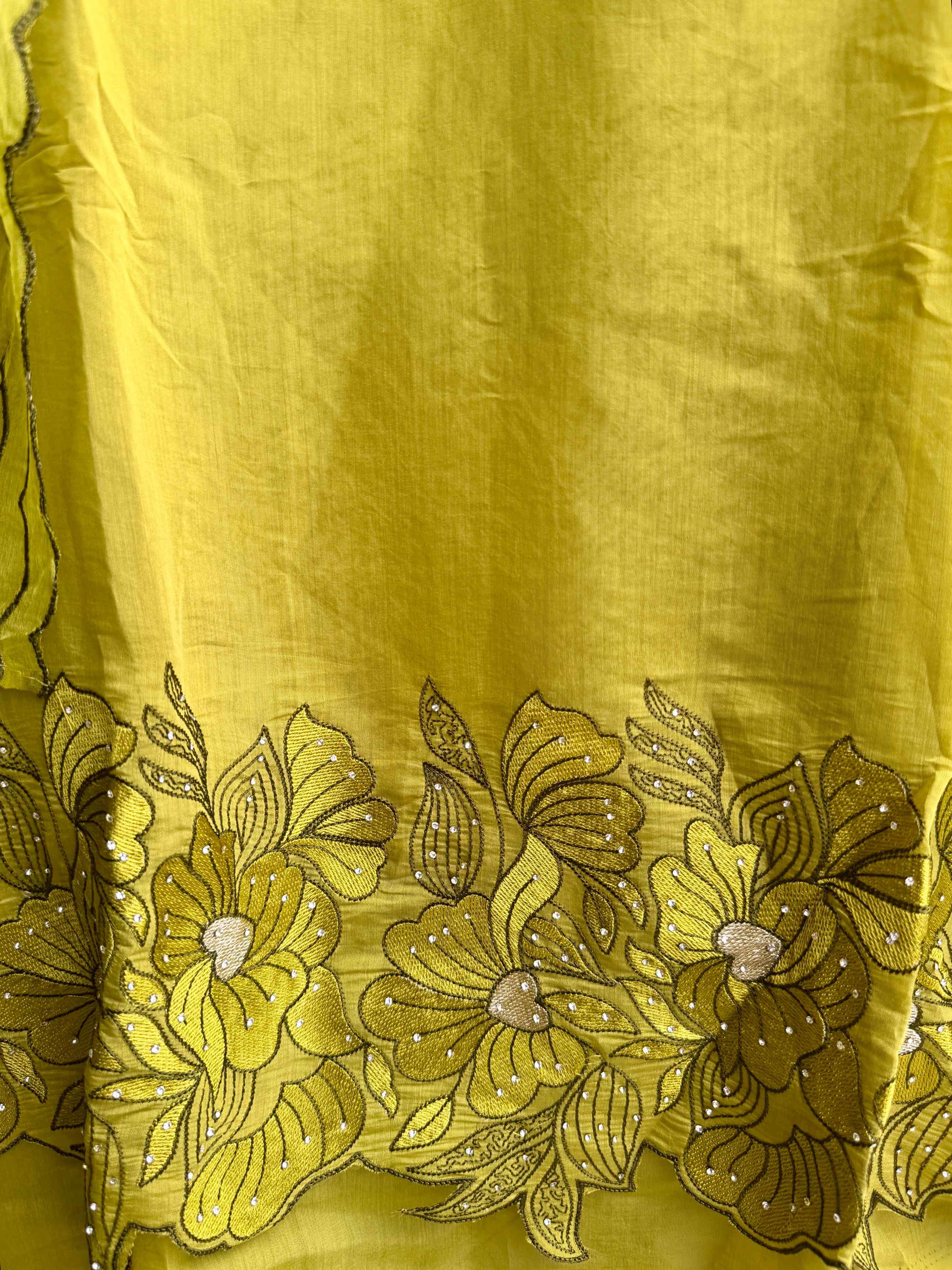 Blush & Bloom Noor Mustard Embroidered Suit Set